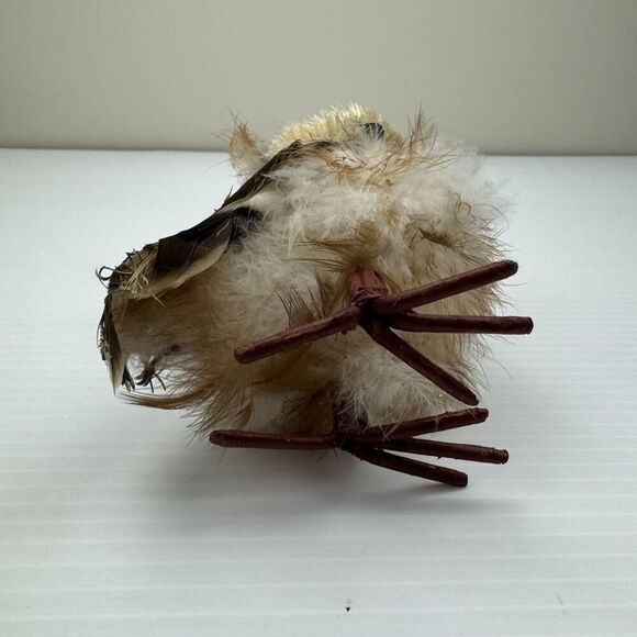 OWL Decor Beige Brown FEATHERS Free Standing HOME DECOR Bird - Picture 7 of 9